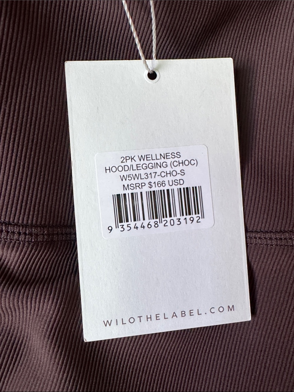 Wilo The Label Brown Ribbed High Rise Performance Leggings NWT SIZE S - Picture 3 of 7